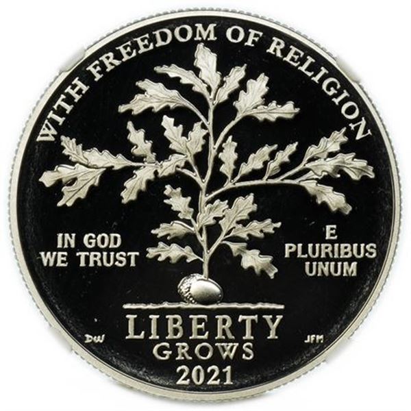 2021 $100 Proof Platinum Eagle NGC PF-70 UCAM Freedom of Religion