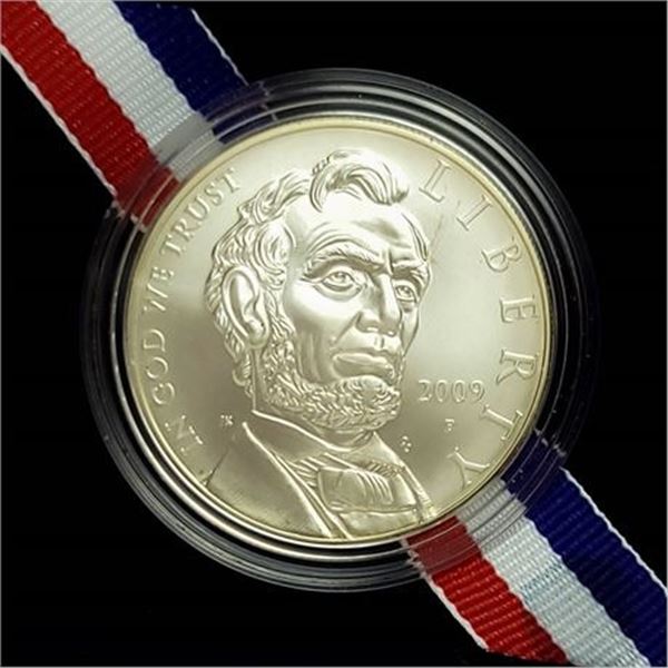 2009 Abraham Lincoln Commemorative Silver Dollar in OGP