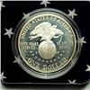 Image 3 : 1991 USO Proof Silver Dollar Commemorative Coin in OGP