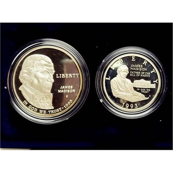 1993-S Proof Bill of Rights Commemorative Coin Set in OGP