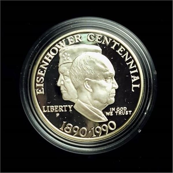 1990 Proof Eisenhower Centennial Silver Dollar