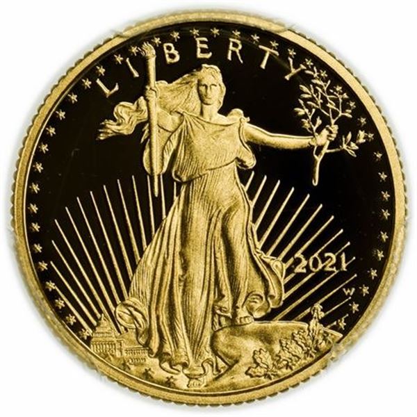 2021-W Type 1 Proof $5 Gold Eagle PCGS PR-69DCAM