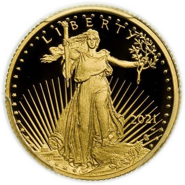 2021-W Type 2 Proof $5 Gold Eagle PCGS PR-70 DCAM