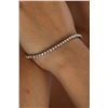 Image 1 : Natural 3.27 ctw Diamond Eternity Tennis Bracelet 14K White Gold - REF-281Y3Z