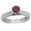 0.75 CTW Ruby & Diamond Ring 14K White Gold - REF-53Y5V