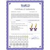 Image 2 : Genuine 1.24 ctw Amethyst Earrings 14KT Yellow Gold - REF-38A2K