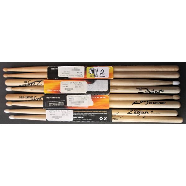 Zildjian Drumsticks - FOUR PAIRS - See Description for Details