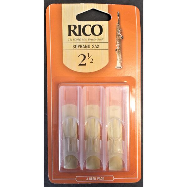 Rico Soprano Saxophone Reeds Size 2 1/2 - 18 Total