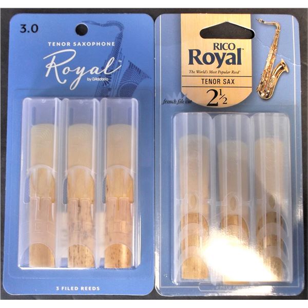 Rico Royal Tenor Saxophone Reeds - 6 Total - See Description