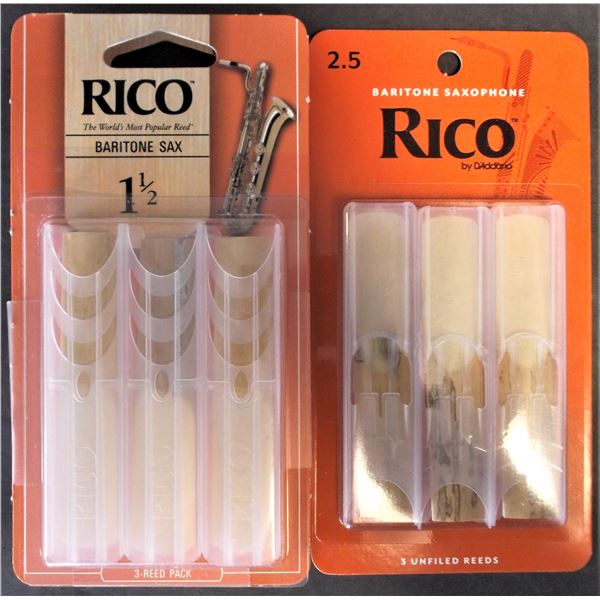 Rico Baritone Saxophone Reeds - 9 Total - See Description