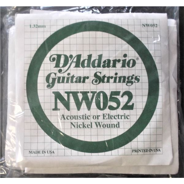 D'Addario NW052 Acoustic/Electric Nickel Wound String - 8 Total
