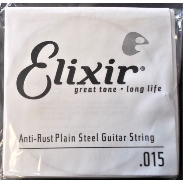 Elixir Guitar Single String Anti-Rust Plain Steel Size .015 - 21Total