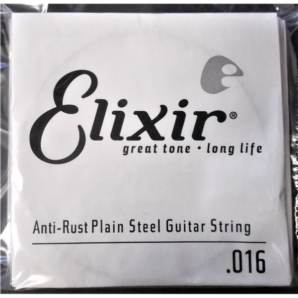 Elixir Guitar Single String Anti-Rust Plain Steel Size .016 - 18Total