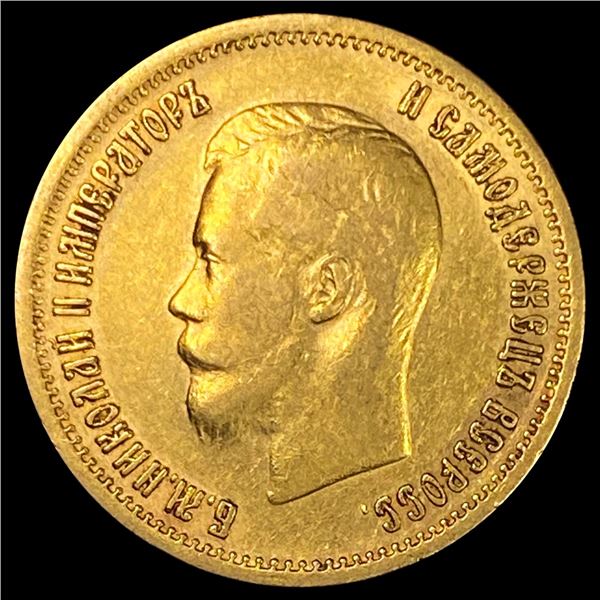 1899 Russian Gold 10 Roubles UNCIRCULATED