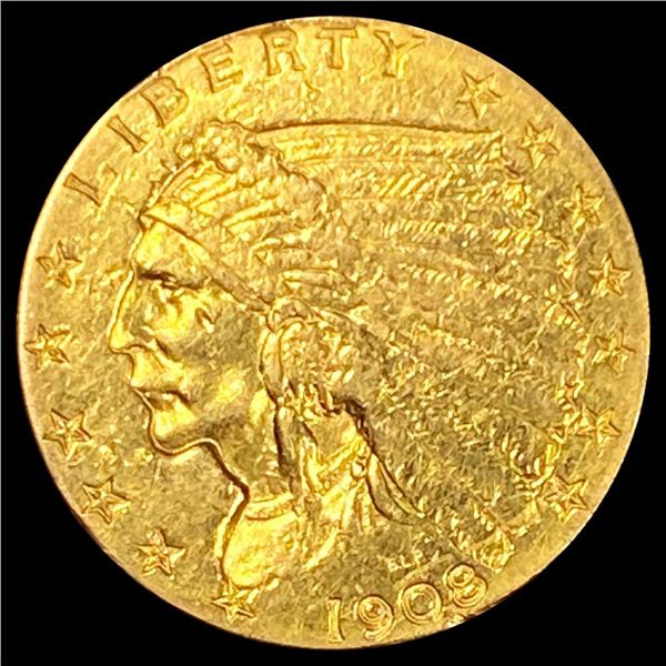 1908 $2.50 Gold Quarter Eagle CLOSELY