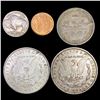 Image 2 : 1879-1938 5c Buffalo, $1 Morgan, 1C Wheat, 50C