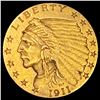 Image 1 : 1911 $2.50 Gold Quarter Eagle CLOSELY