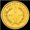 Image 2 : 1851 Rare Gold Dollar CLOSELY UNCIRCULATED
