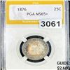 Image 1 : 1876 Seated Liberty Quarter PGA - MS65+