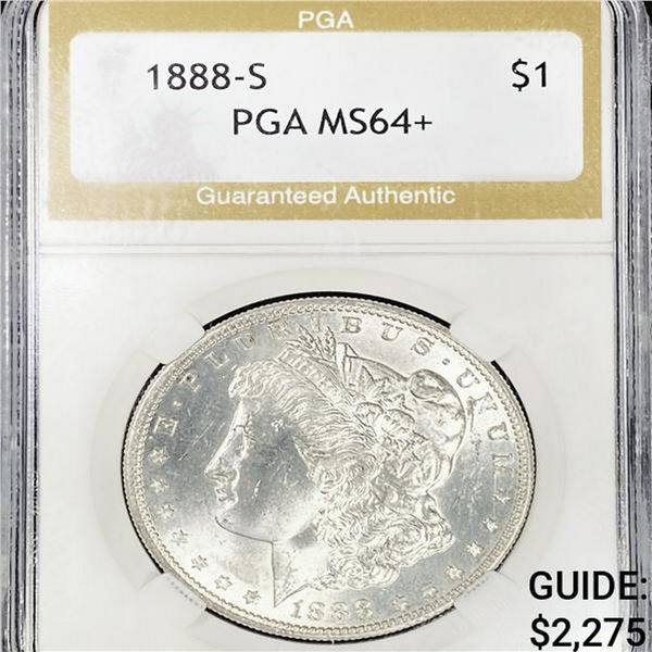 1888-S Morgan Silver Dollar PGA - MS64+