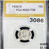 Image 1 : 1920-D Mercury Dime PGA - MS65FSB