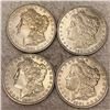 Image 1 : 4 Morgan Silver Dollars UNCIRCULATED