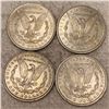 Image 2 : 4 Morgan Silver Dollars UNCIRCULATED