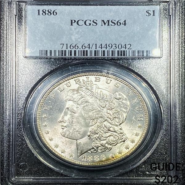 1886 Morgan Silver Dollar PCGS - MS64