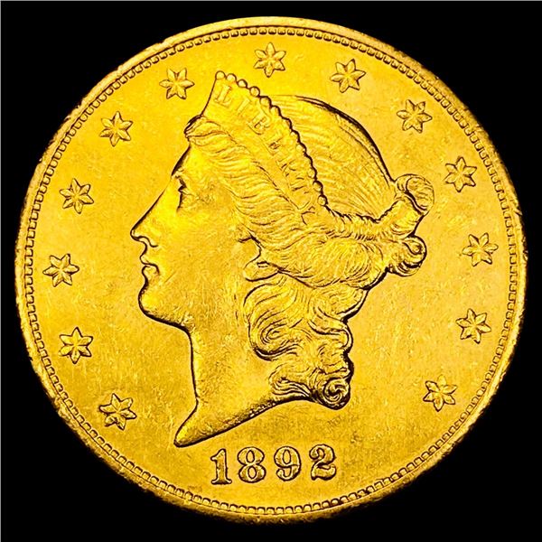 1892-S $20 Gold Double Eagle UNCIRCULATED