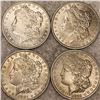 Image 1 : 4 Morgan Silver Dollars UNCIRCULATED
