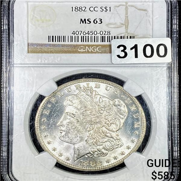 1882-CC Morgan Silver Dollar NGC - MS63