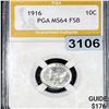 Image 1 : 1916 Mercury Dime PGA - MS64FSB