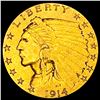Image 1 : 1914 $2.50 Gold Quarter Eagle CLOSELY