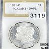 Image 1 : 1881-O Morgan Silver Dollar PGA - MS63+ DMPL