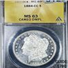 Image 1 : 1884-CC Morgan Silver Dollar ANACS - MS63 CAM