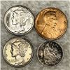 Image 1 : 4 Misc Coins UNCIRCULATED