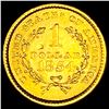 Image 2 : 1854 Ty 1 Rare Gold Dollar UNCIRCULATED
