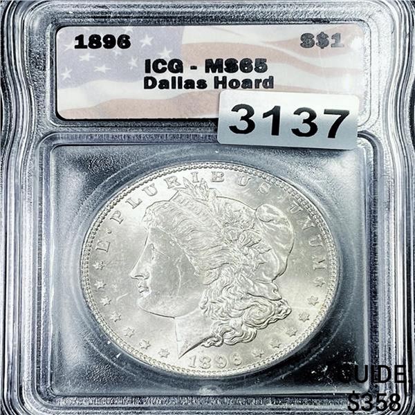 1896 Morgan Silver Dollar ICG - MS65