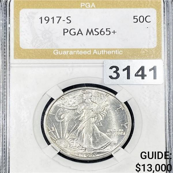 1917-W Walking Liberty Half Dollar PGA - MS65+