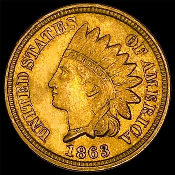 1863 Indian Head Cent CLOSELY UNCIRCULATED