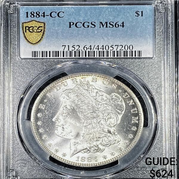 1884-CC Morgan Silver Dollar PCGS - MS64