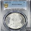 Image 1 : 1884-CC Morgan Silver Dollar PCGS - MS64