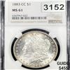 Image 1 : 1883-CC Morgan Silver Dollar NGC - MS61