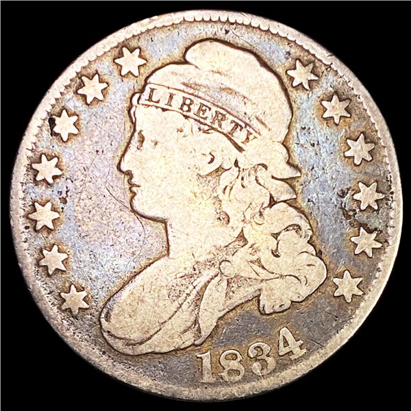 1834 Capped Bust Half Dollar NICELY CIRCULATED