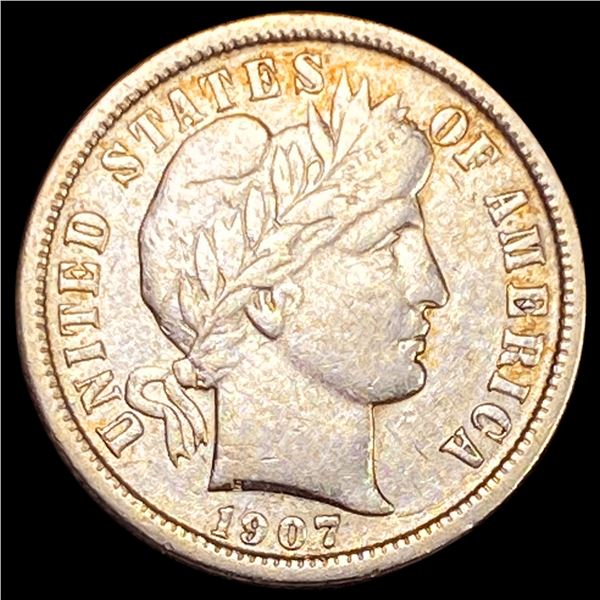 1907-O Barber Dime LIGHTLY CIRCULATED