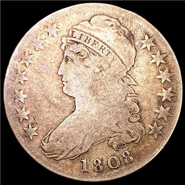 1808 Capped Bust Half Dollar NICELY CIRCULATED