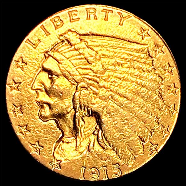 1915 $2.50 Gold Quarter Eagle NEARLY UNCIRCULATED