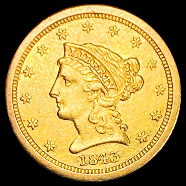 1843-O $2.50 Gold Quarter Eagle CLOSELY