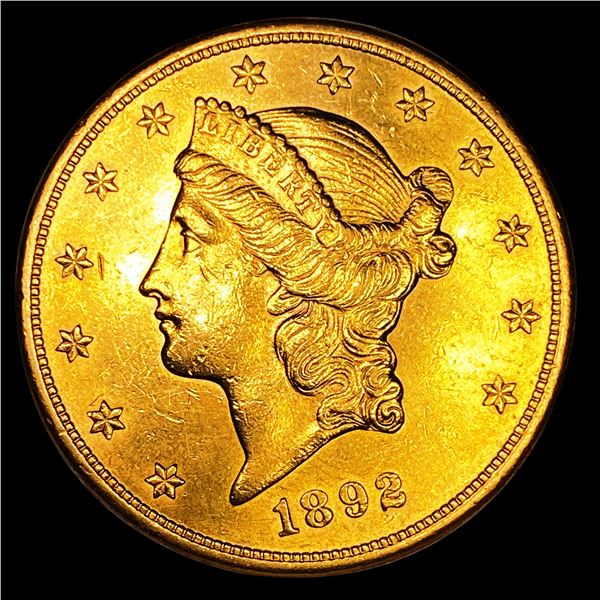 1892-S $20 Gold Double Eagle UNCIRCULATED