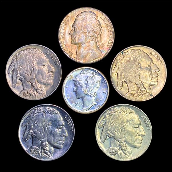 6 Misc Coins UNCIRCULATED